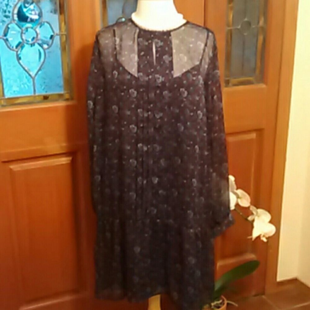 Loft Sheer Slip Dress